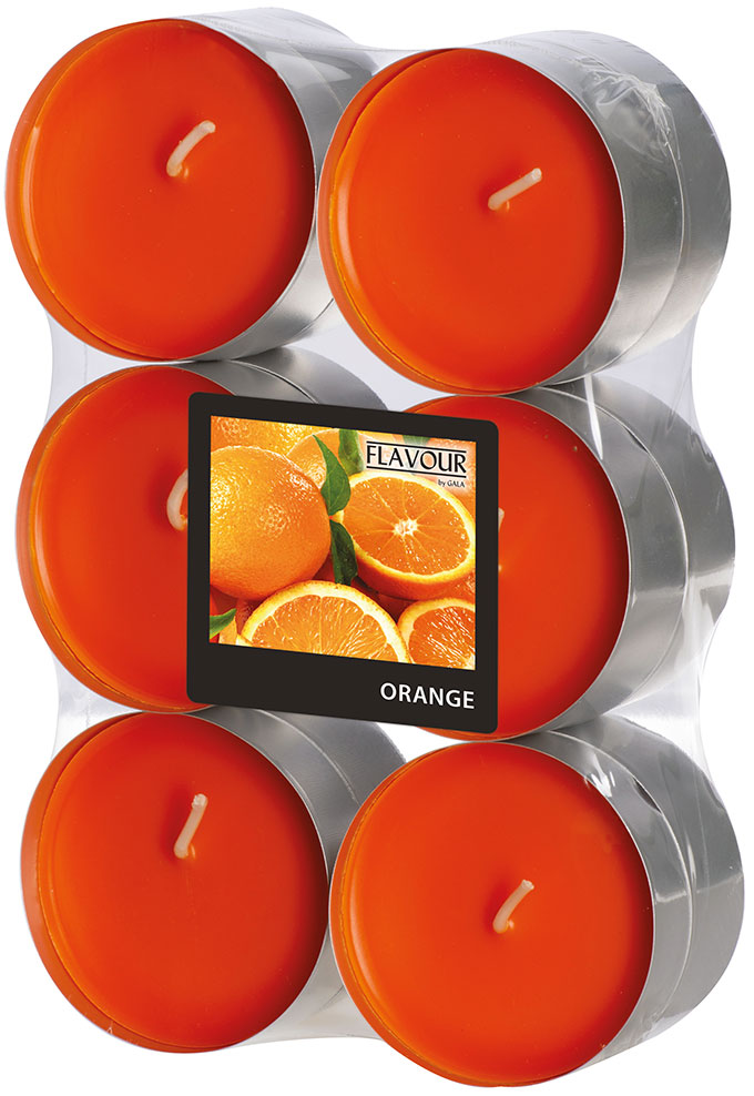 Duftlichter Orange Ø 5,8 cm 12 Stück orange