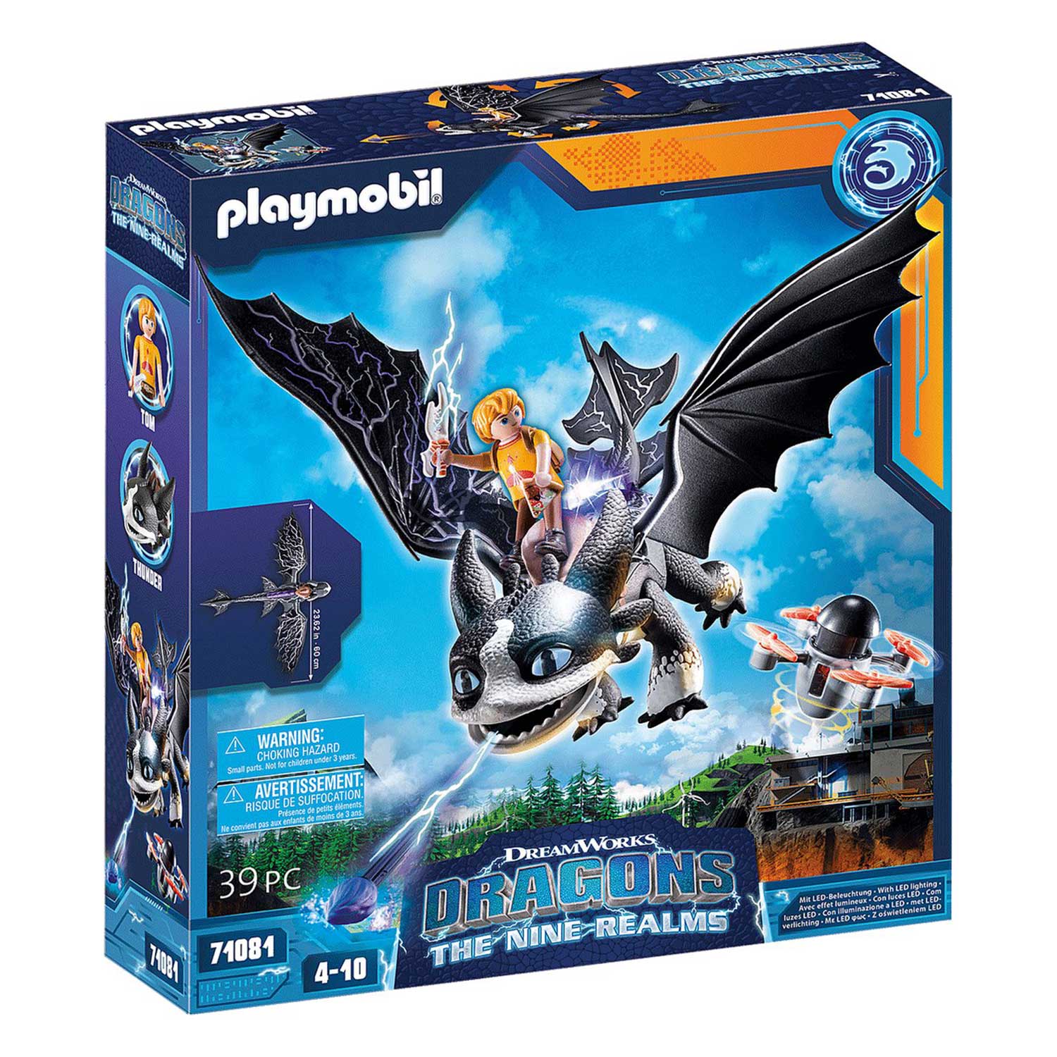 PLAYMOBIL Dragons: The Nine Realms - Thunder & Tom 39 Teile