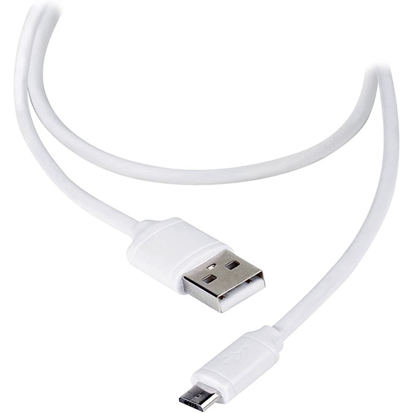 VIVANCO Verbindungskabel USB 2.0 Typ-A auf Typ micro B 1,2 m weiß 