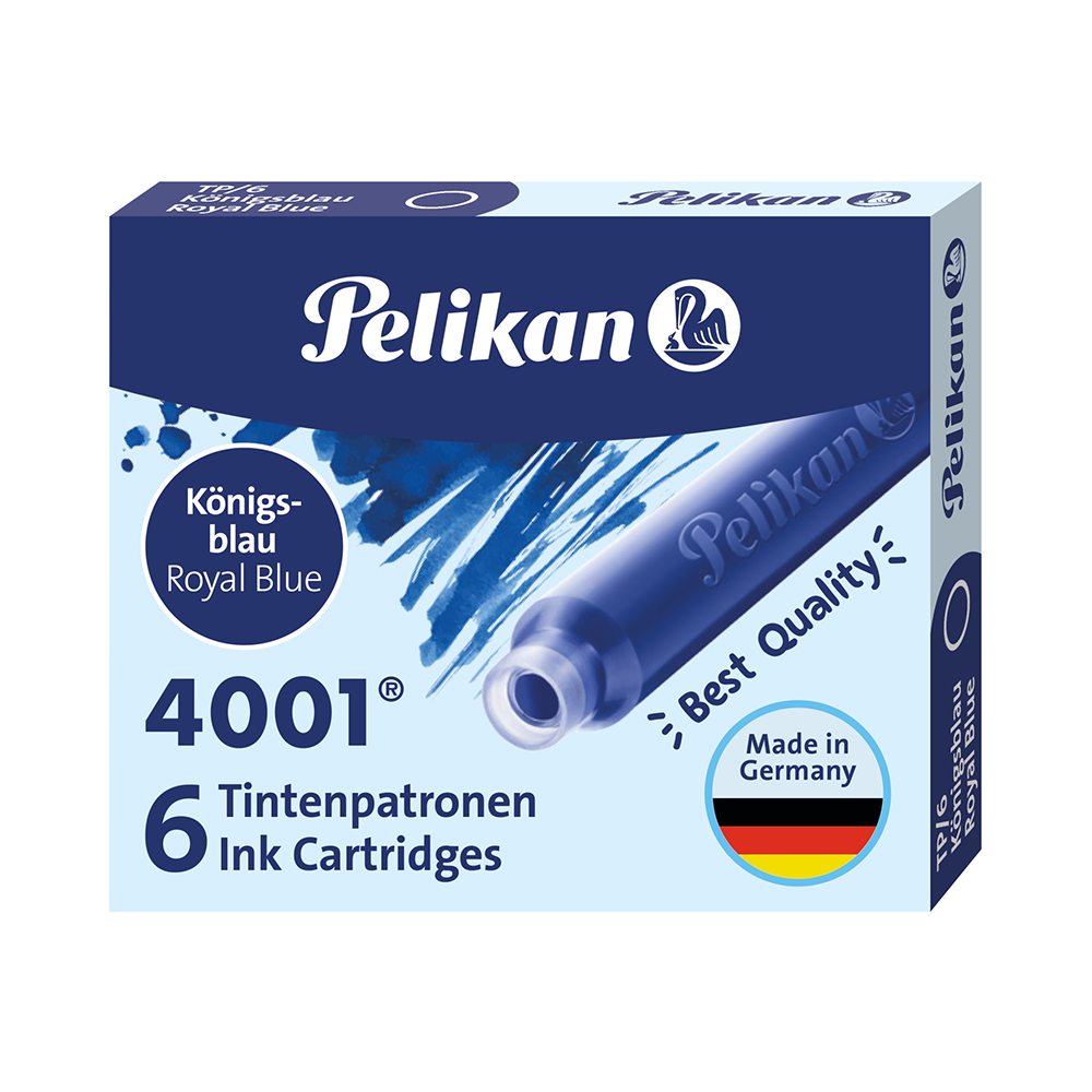 PELIKAN Tintenpatronen 4001 6 Stück königsblau