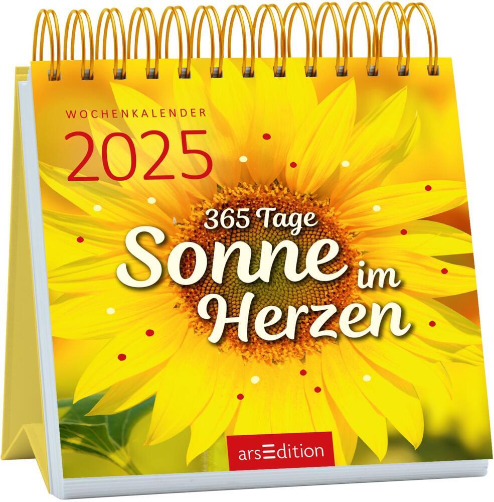 Mini-Wochenkalender 365 Tage Sonne im Herzen 2025