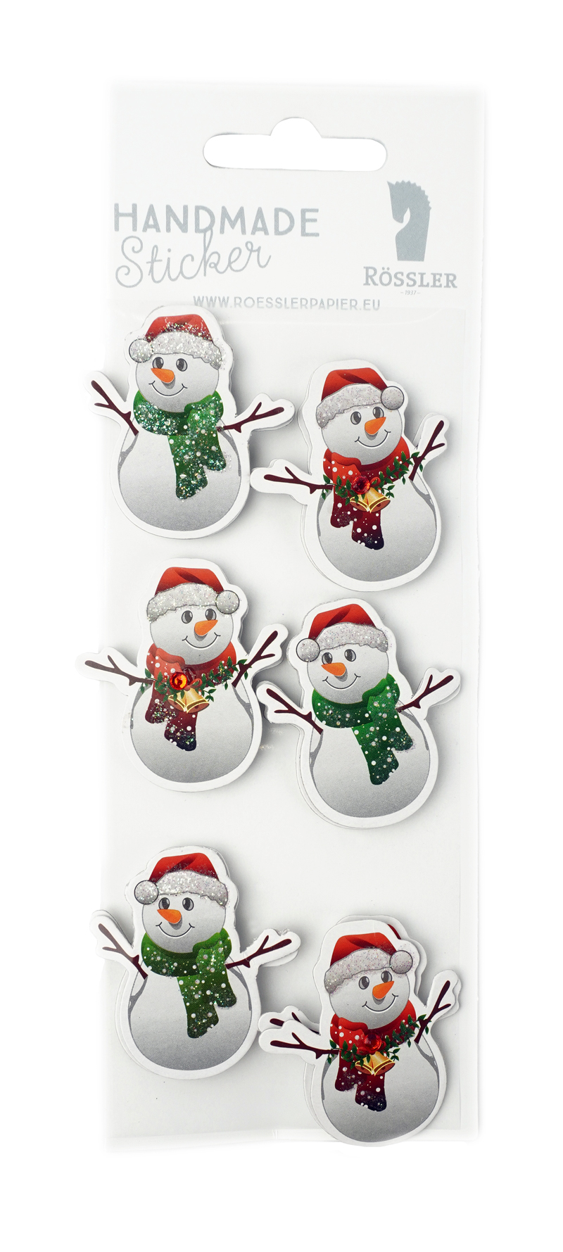 RÖSSLER X-Mas Sticker Schneemänner 6 Stück