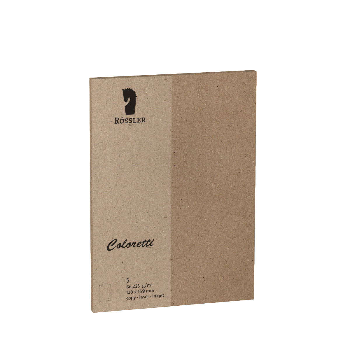 RÖSSLER Coloretti Karten B6 5 Stück kraft