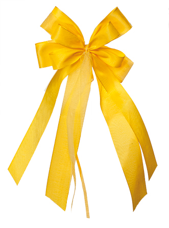 Schultütenschleife 17 x 31 cm gelb