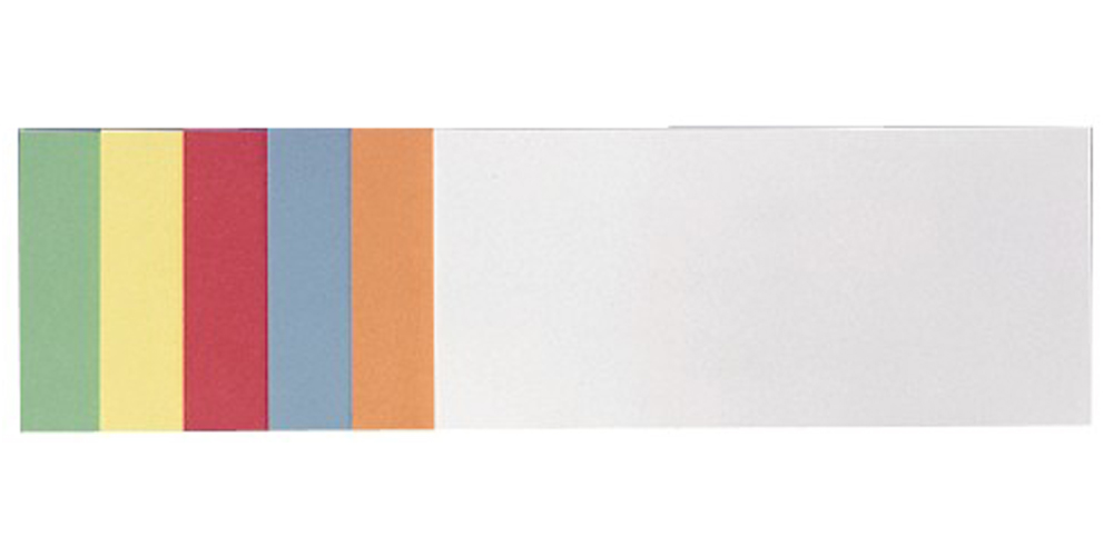 Moderationskarten rechteckig, 20,5 x 9,5 cm, 250 Stück, farblich sortiert 