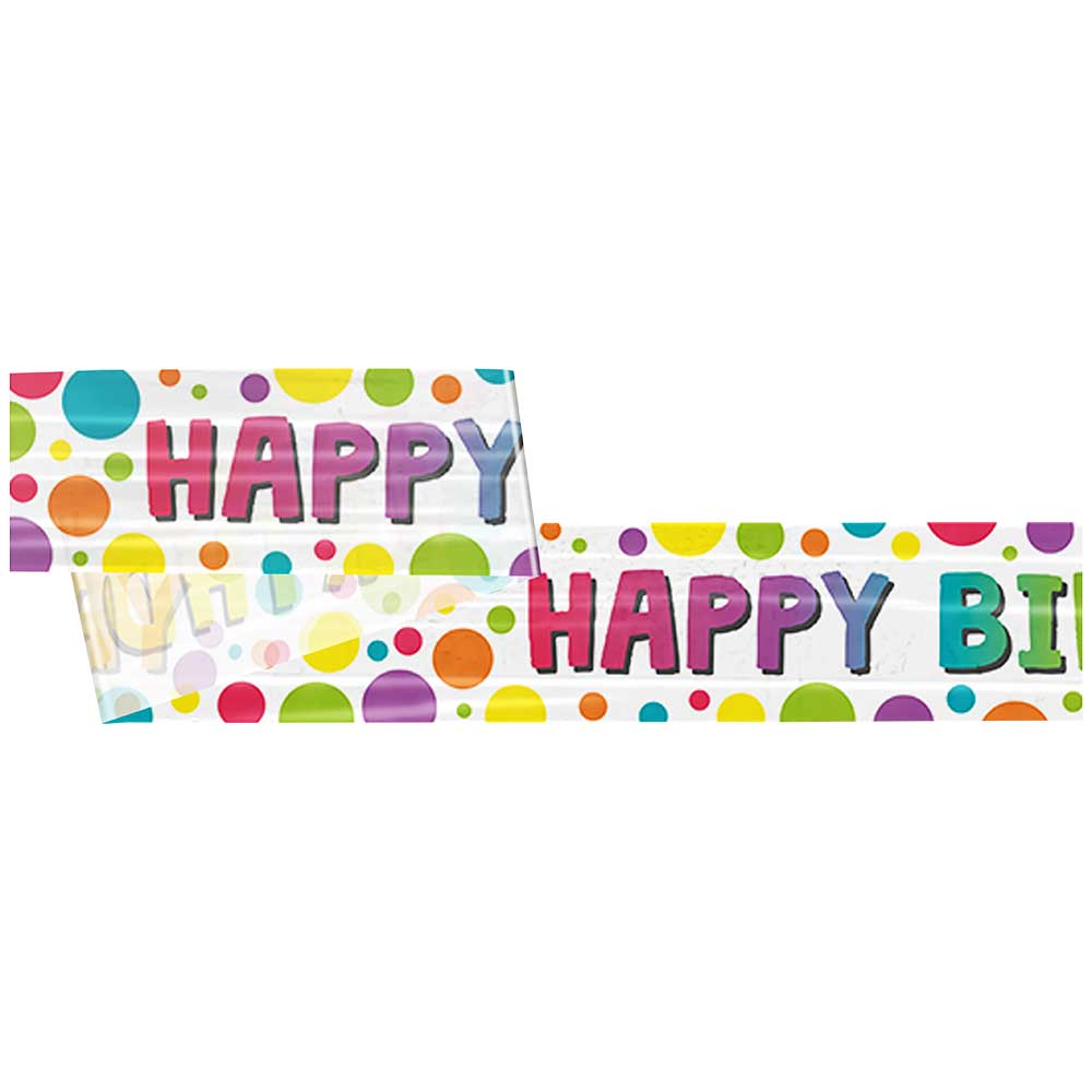 Absperrband „Happy Birthday“ – 15 M X 7,5 Cm, Schwarz/gold, Aus Kunststoff – Für Party-Deko & Absperrungen