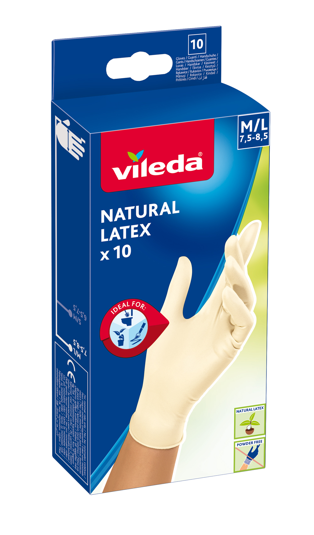 VILEDA Handschuhe Natural Latex 10 Stück 