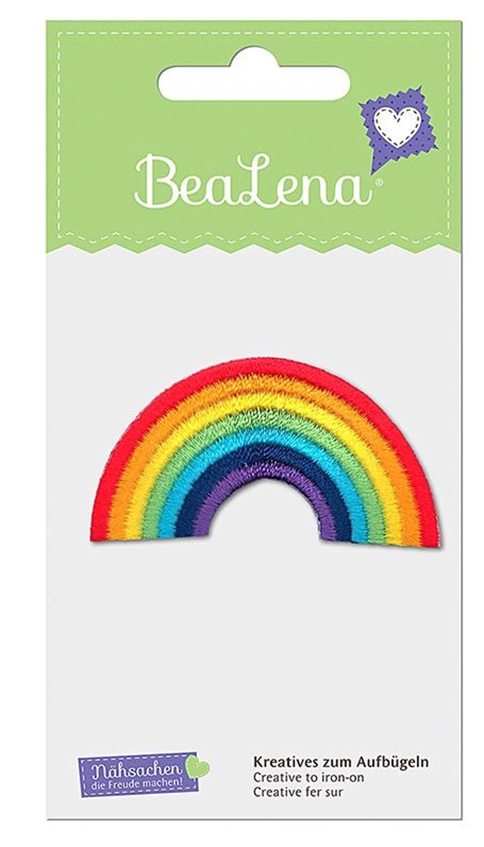 BEALENA Applikation Regenbogen 6 x 3 cm bunt