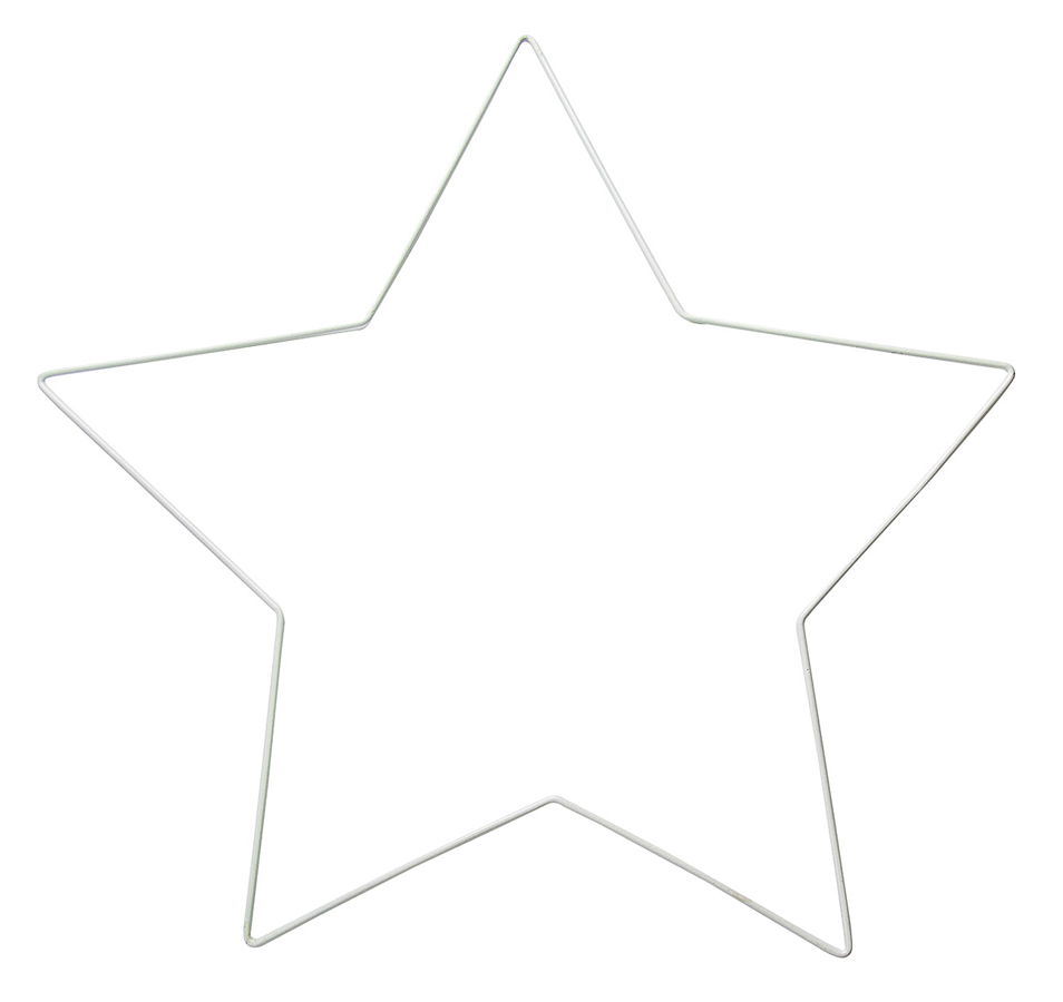 Drahtform Stern 40 cm weiß