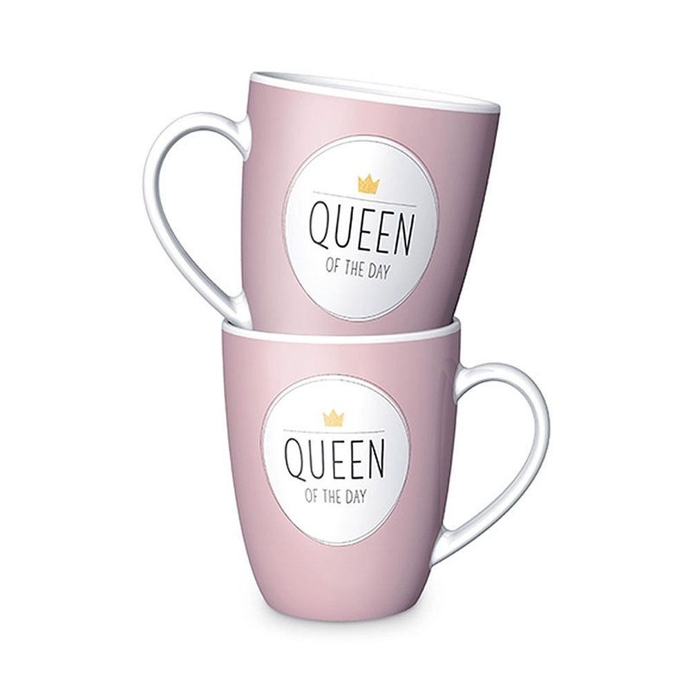 Tasse Queen of the day 250 ml 1 Stück rosa