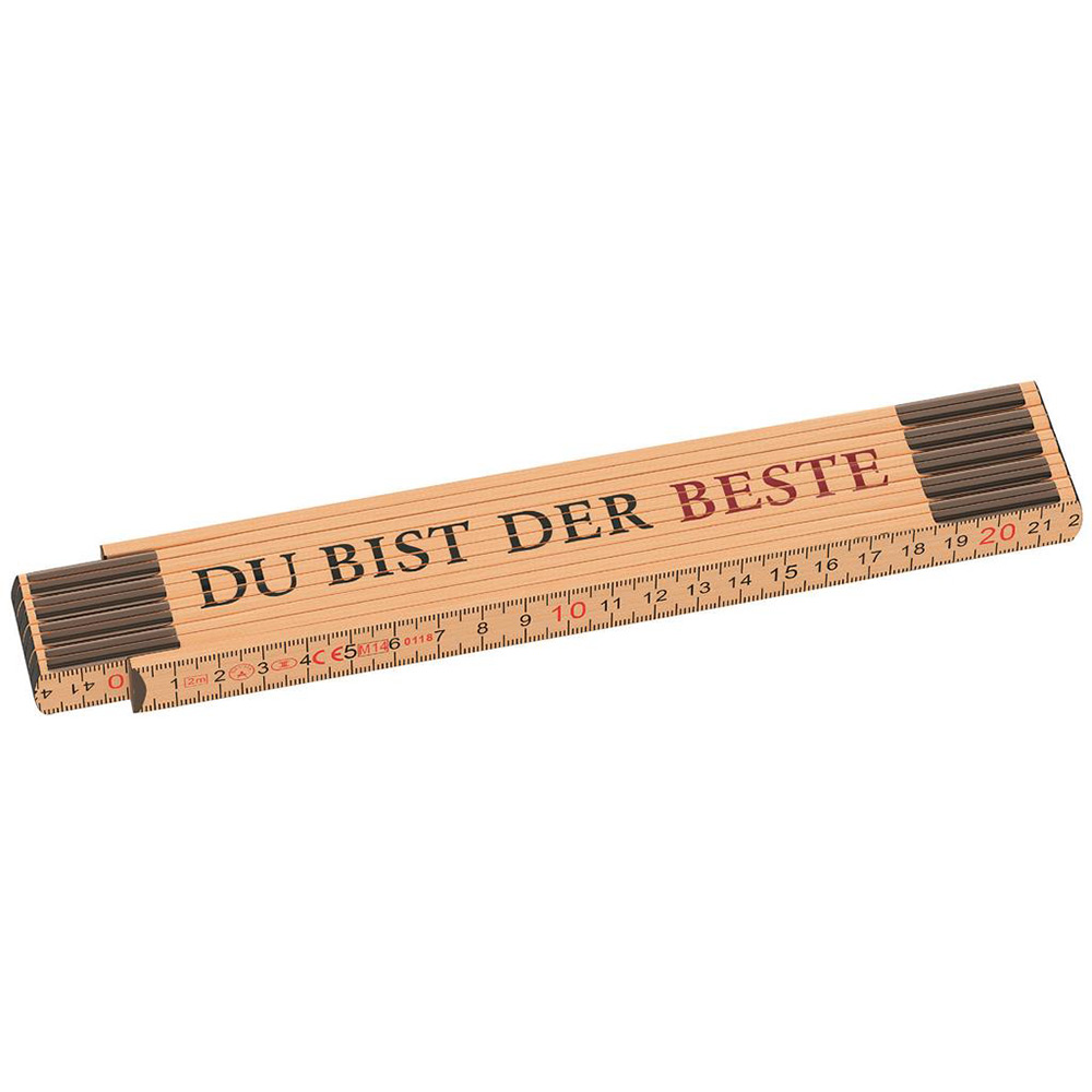 Zollstock Du bist der Beste Echte Kerle braun