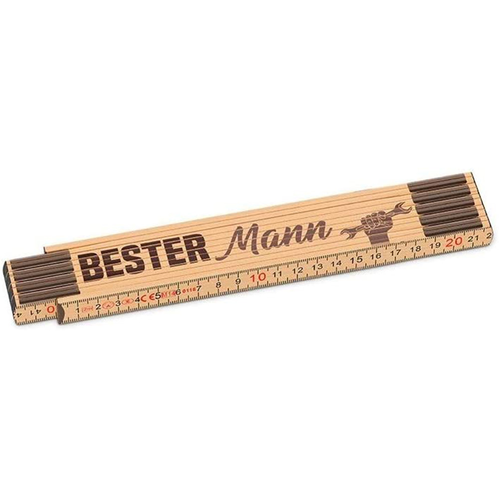 Zollstock Bester Mann Echte Kerle braun