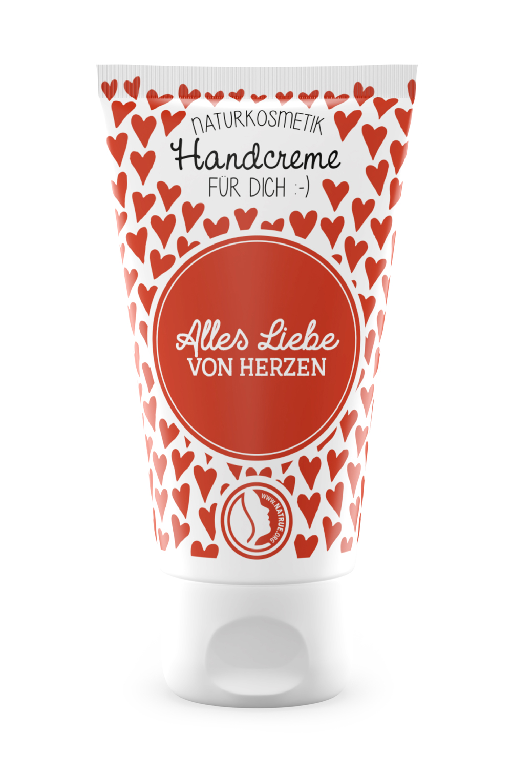 Handcreme Alles Liebe von Herzen 30 ml weiß/rot