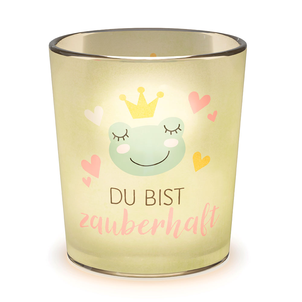 LAVIDA Teelichtglas Du bist zauberhaft 6,5 cm bunt