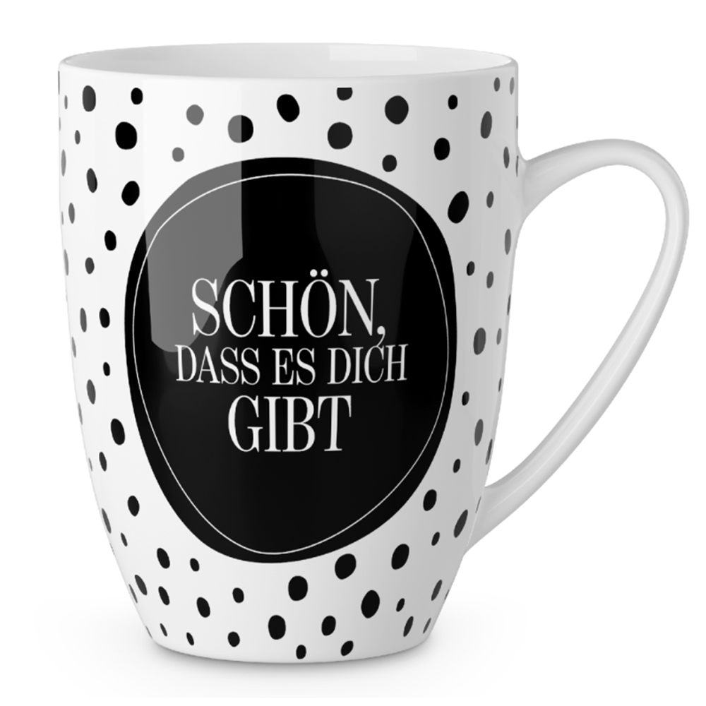 Tasse Schön, dass es dich gibt 250 ml schwarz/weiß