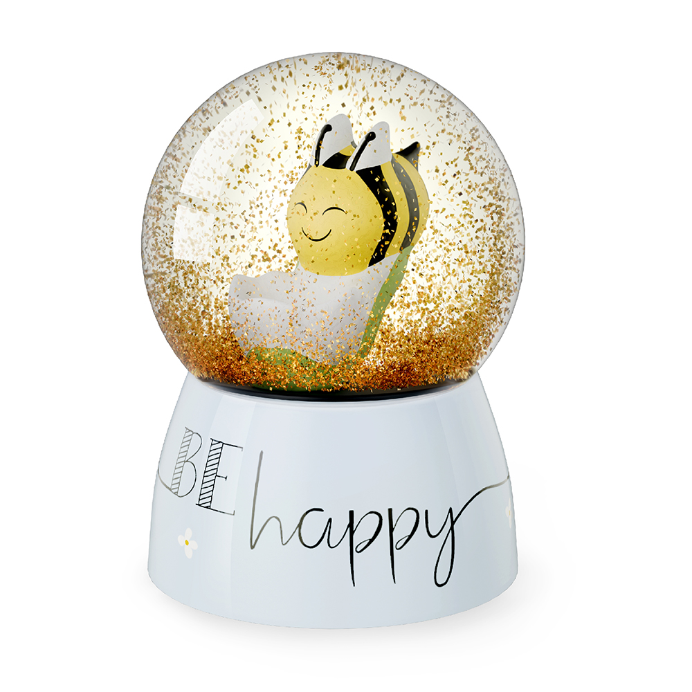 LAVIDA Glitzerkugel Biene Be Happy bunt