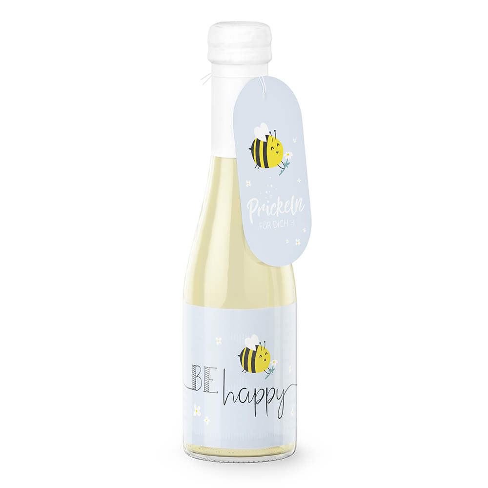 LAVIDA Piccolo Perlwein Be happy 200 ml hellblau