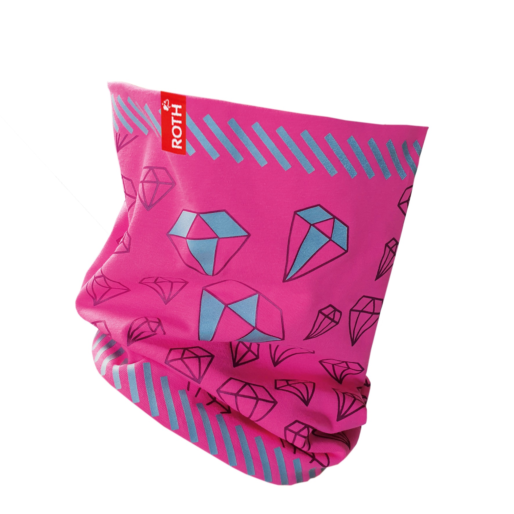 ROTH Jersey-Schlauchschal Diamant pink