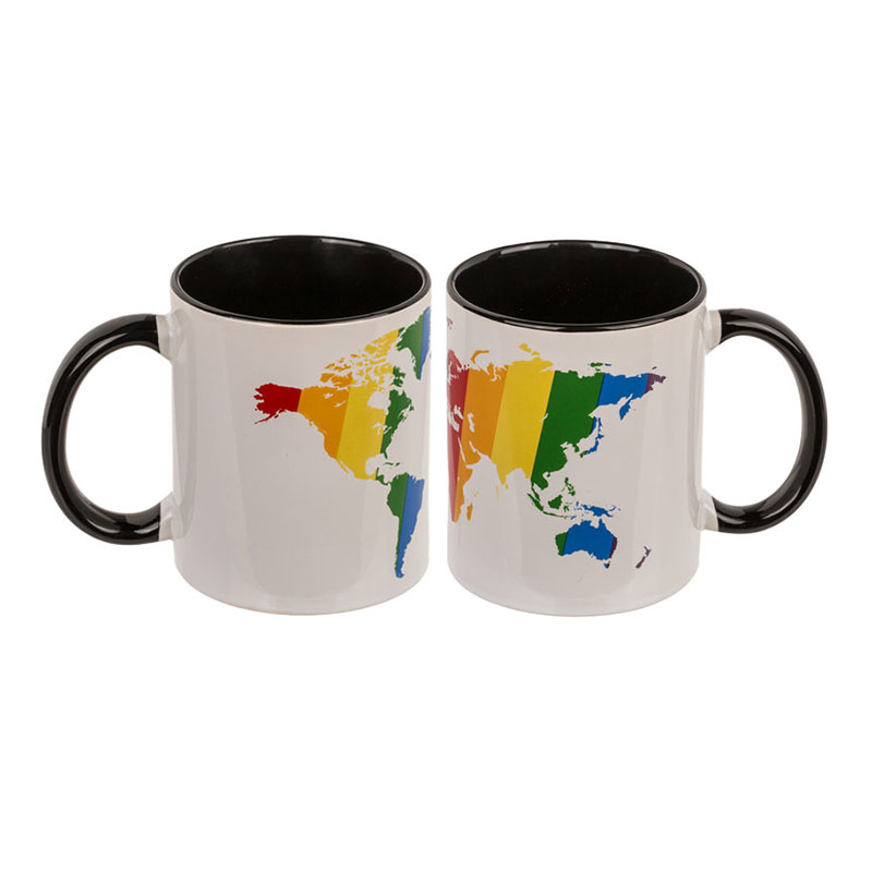 Tasse Colorful World aus Steingut 1 Stück bunt