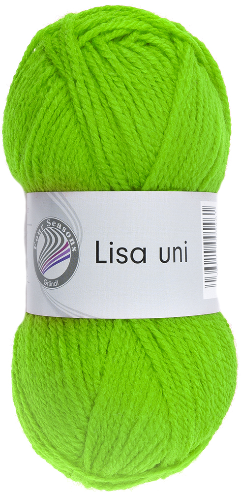 GRÜNDL Garn Lisa Premium Uni 50g neongrün