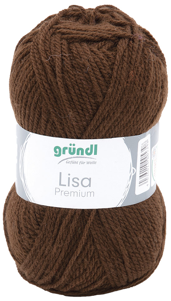 GRÜNDL Wolle Lisa Premium 50 g dunkelbraun