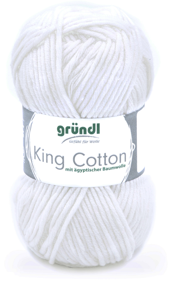 GRÜNDL Garn King Cotton 50g weiß