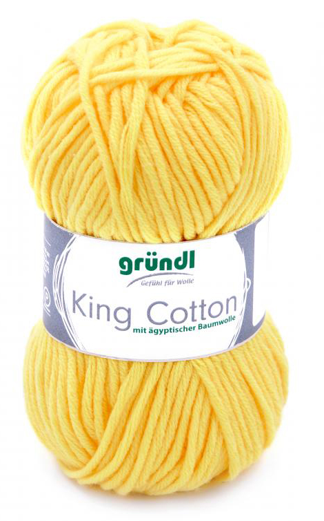 GRÜNDL Wolle King Cotton 50g zitrone