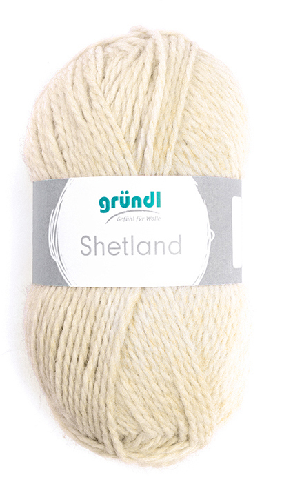 GRÜNDL Wolle Shetland 100g creme melange