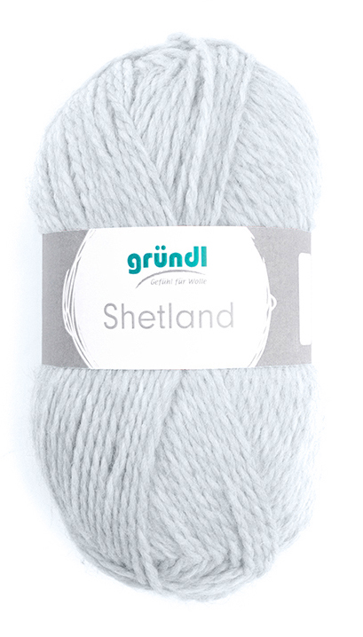 GRÜNDL Wolle Shetland 100g hellgrau melange