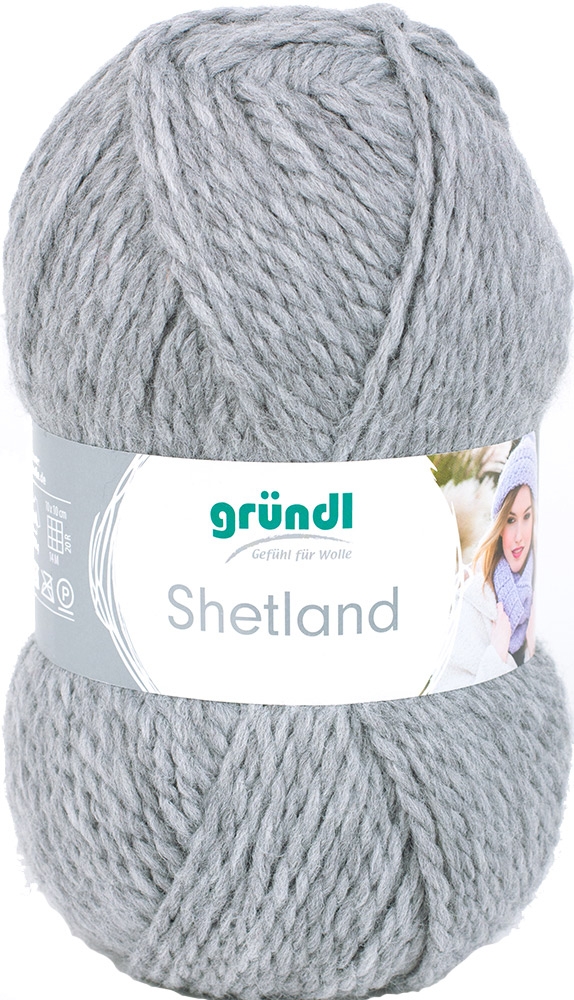 GRÜNDL Wolle Shetland 100g dunkelgrau