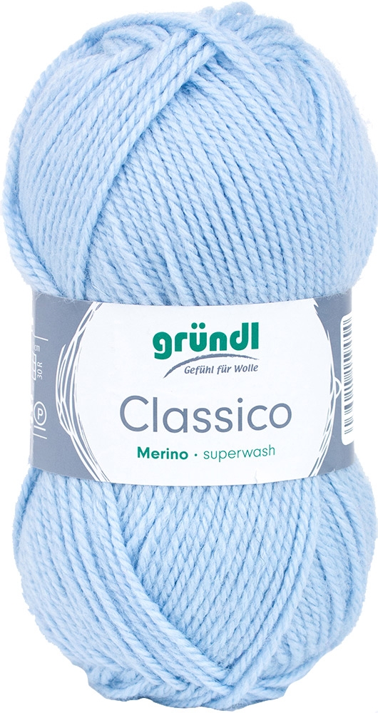 GRÜNDL Wolle Classico 50g hellblau
