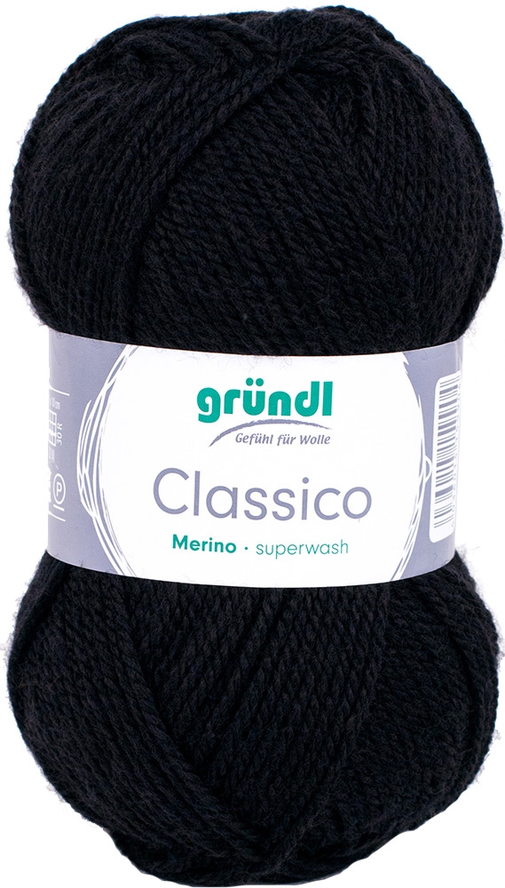 GRÜNDL Wolle Classico 50g schwarz