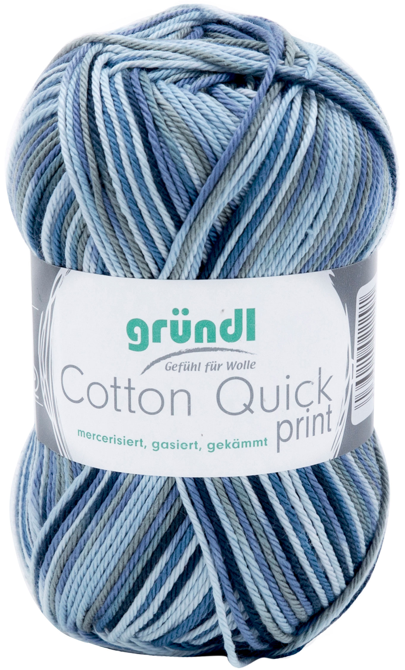 GRÜNDL Strickgarn Cotton Quick print blau