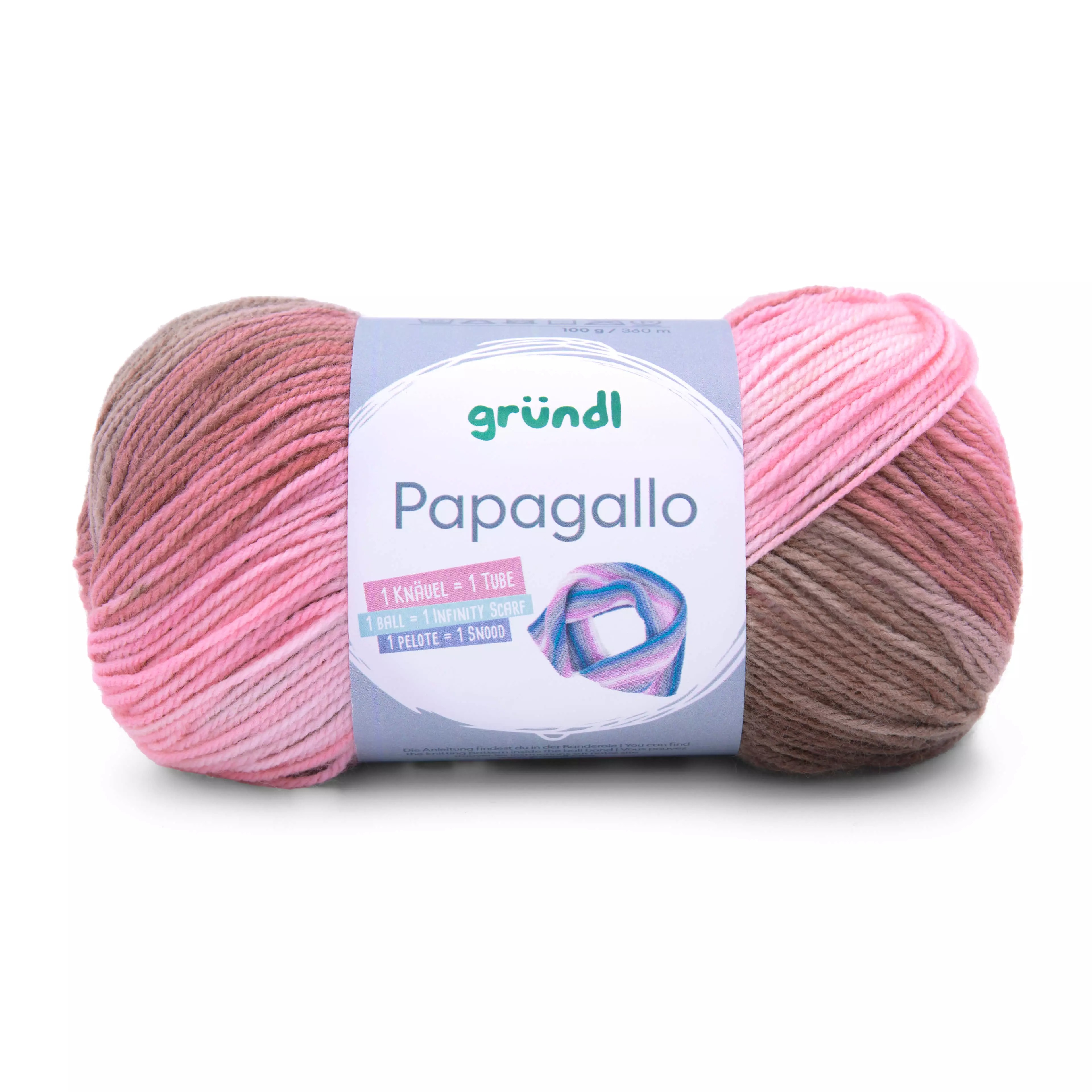 GRÜNDL Garn Papagallo 100g rosa/oliv