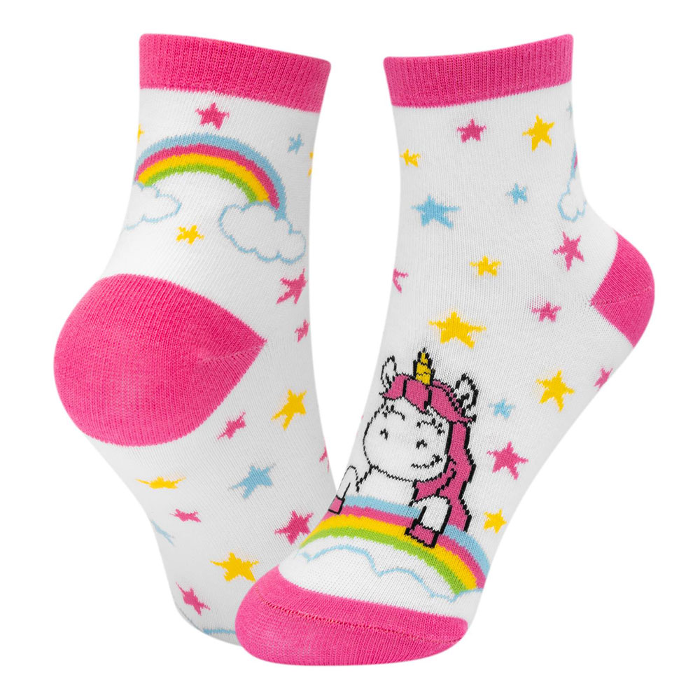 Zaubersocken für Kinder Einhorn Größe 30-35 bunt