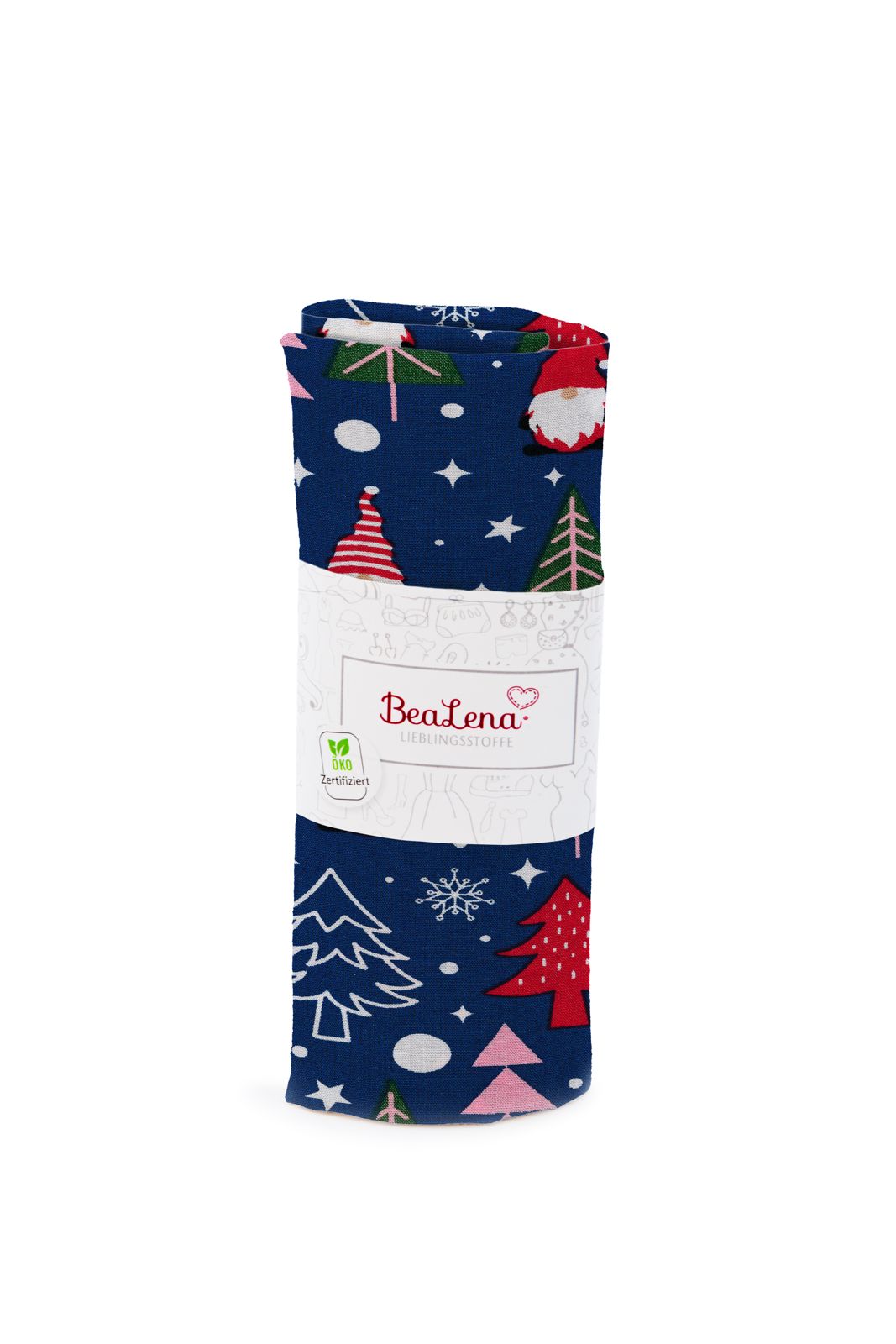 BEALENA Baumwollstoff Xmas 70 x 50 cm blau