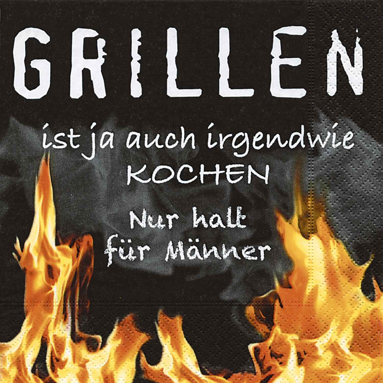 Servietten Grillen 33 x 33 cm 20 Stück schwarz