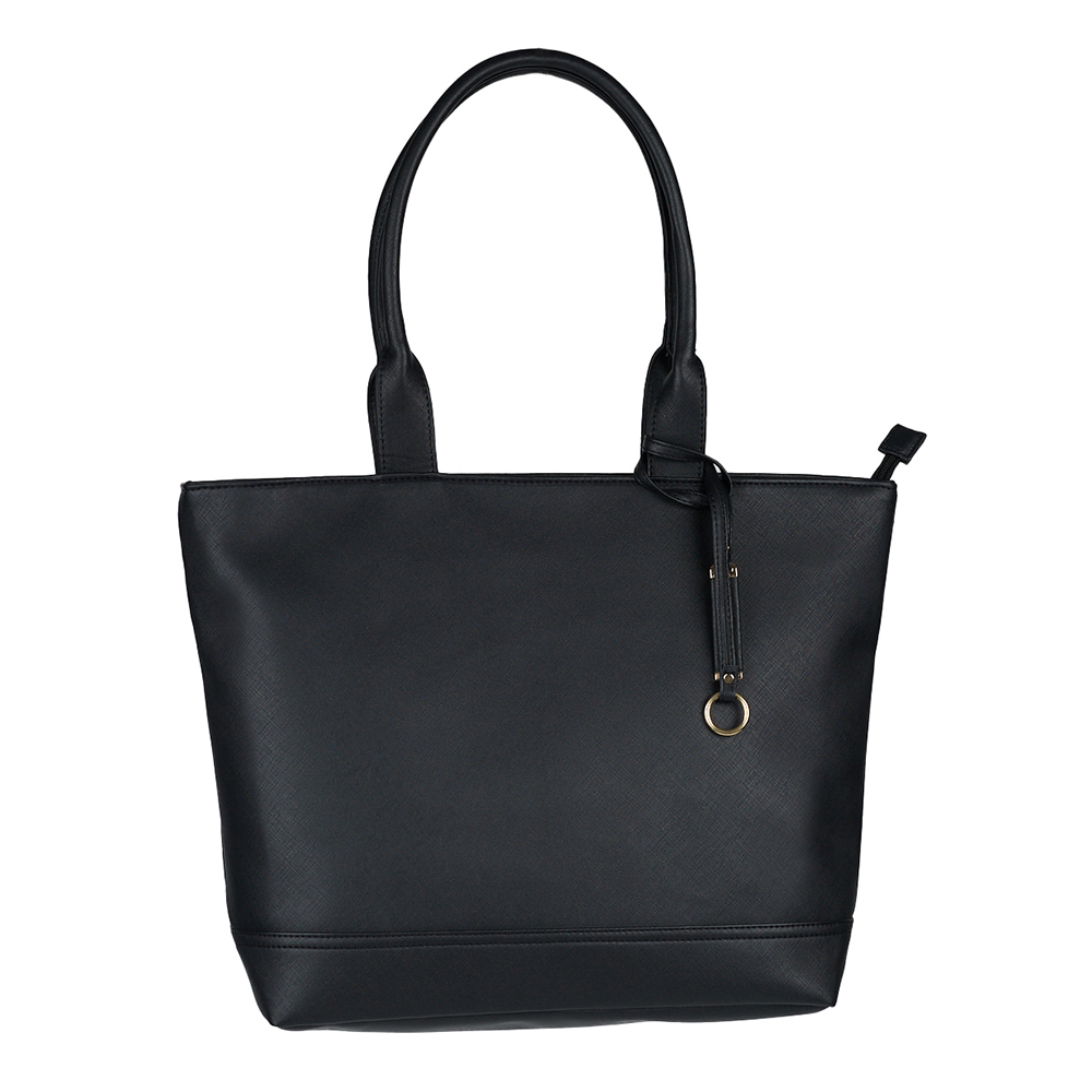 Citytasche aus Safiano-Material schwarz