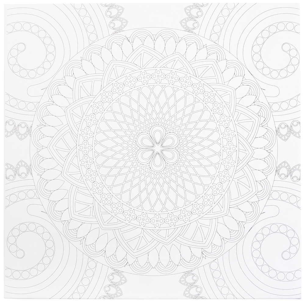 HONSELL Motiv-Keilrahmen Mandala 30 x 30 cm schwarz/weiß