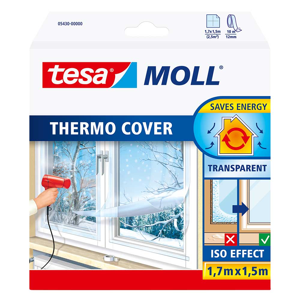 TESAMOLL Thermo Cover Fensterisolierfolie 1,7 x 1,5 m transparent