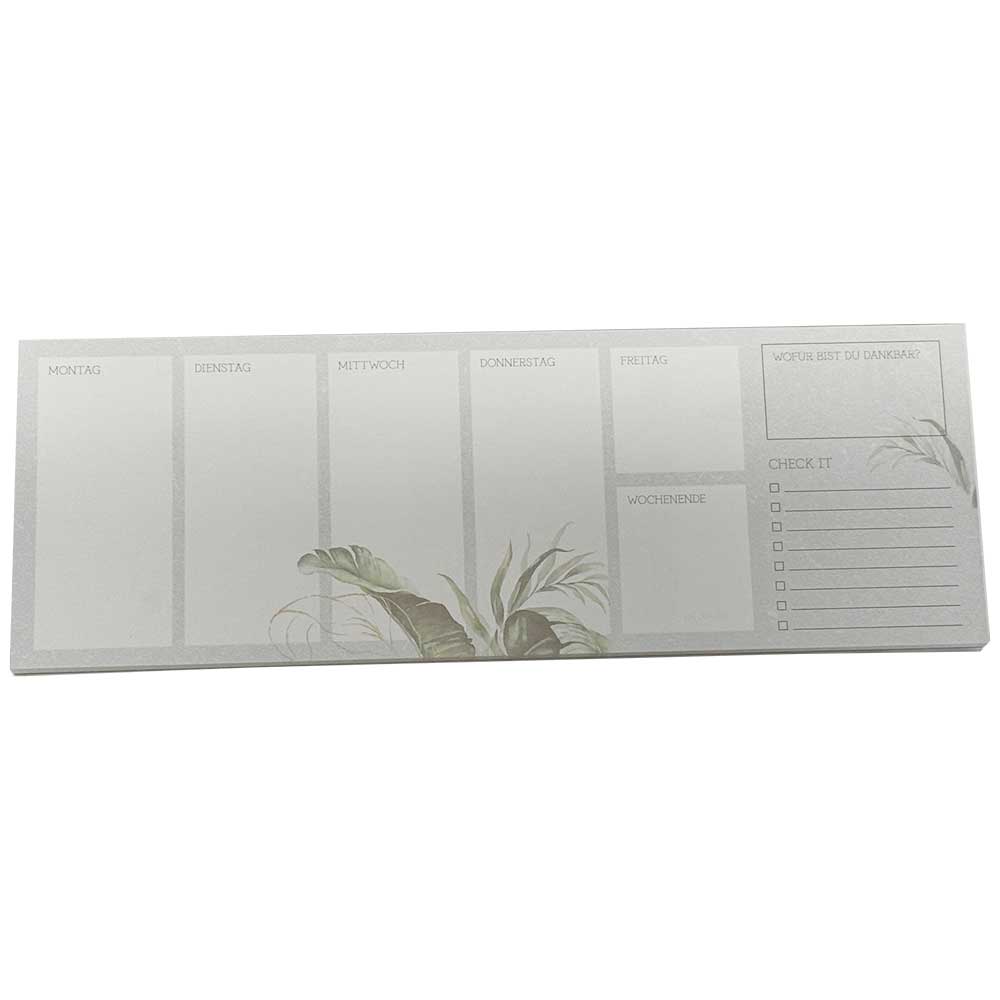 Wochenplaner To-Do-Listen lang beidseitig bedruckt 52 Blatt 10,5 x 29 cm 2-fach sortiert