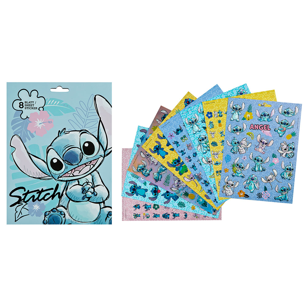 DISNEY Stickerblock Serie Stitch 8 Blatt bunt