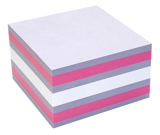Haftnotizblock Brilliant-Mix, 75 x 75mm, 450 Blatt, violett/pink 