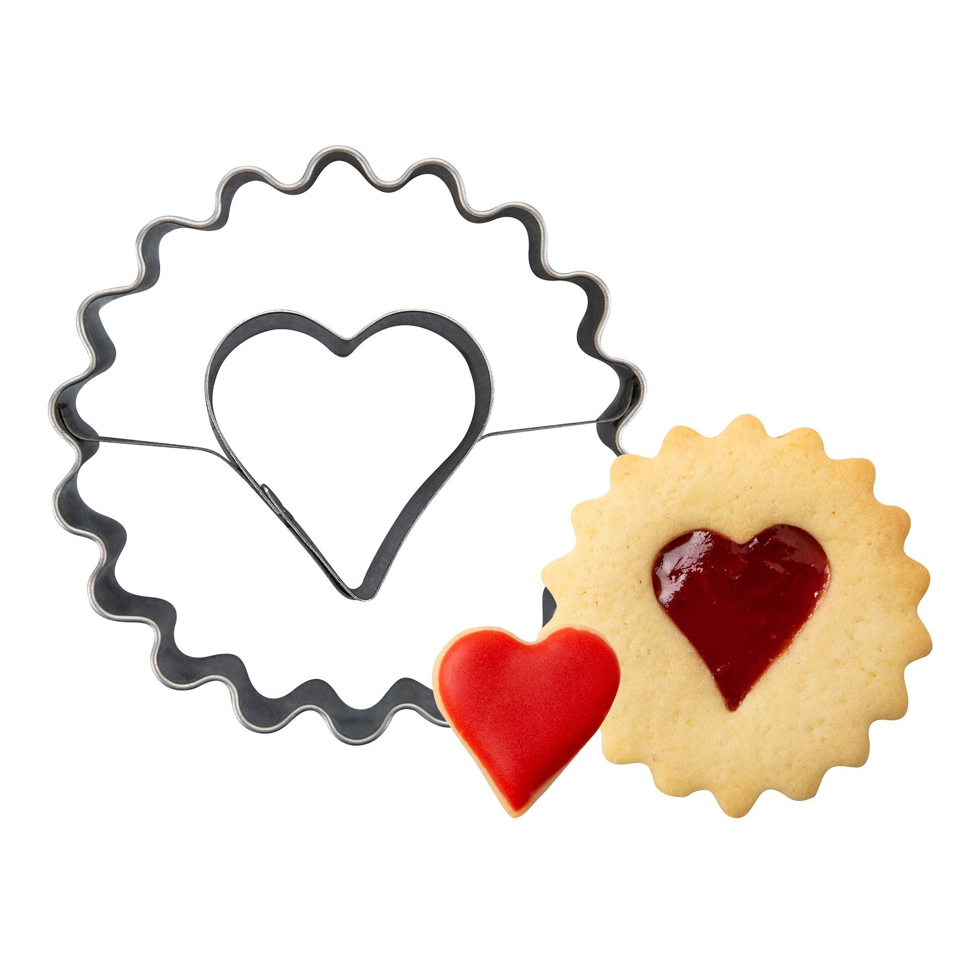 ZENKER Ausstecher Linzer mit Herz Ø 5,4 x 3,6 cm silber