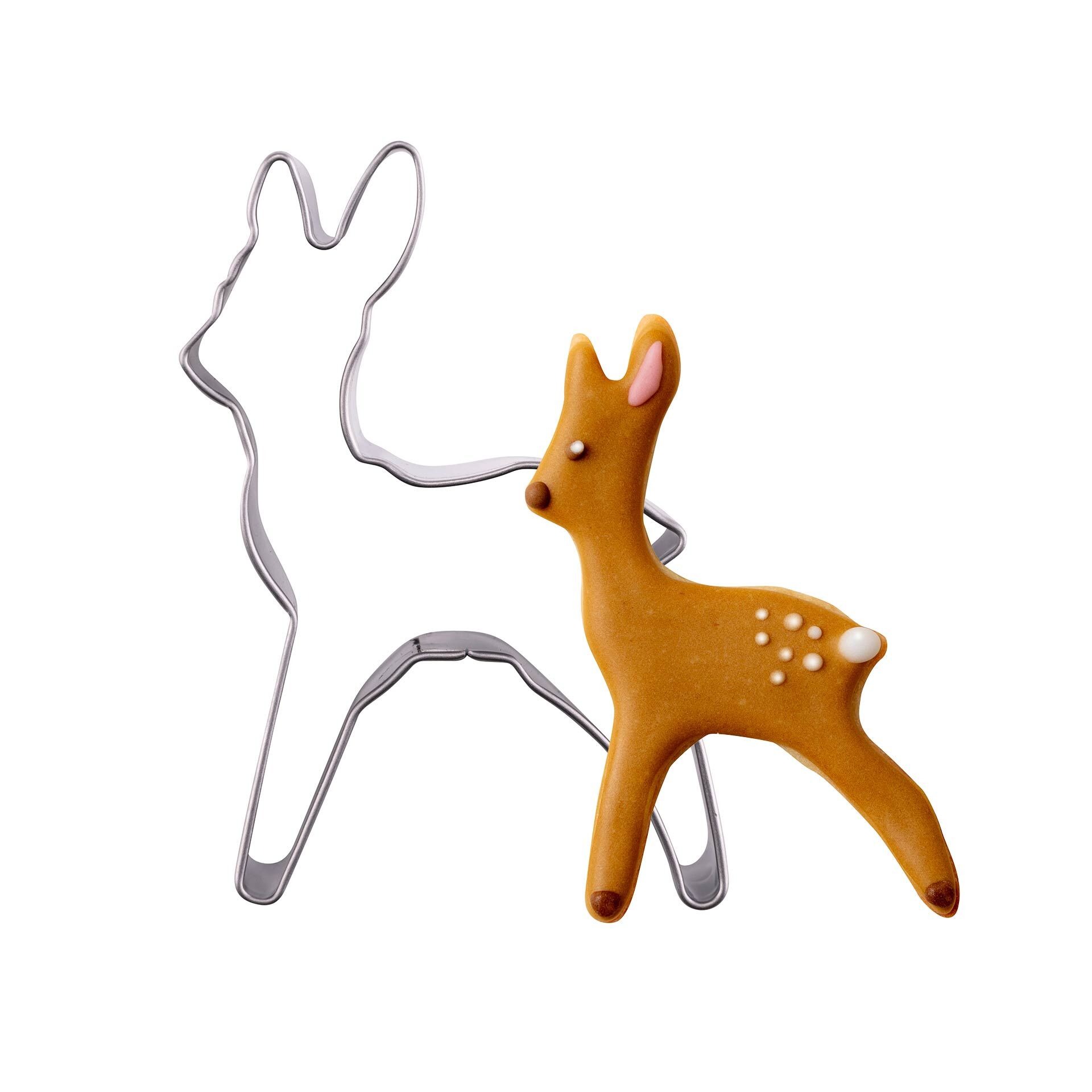 ZENKER Ausstecher Rehkitz 6,9 x 4,6 x 2,6 cm silber