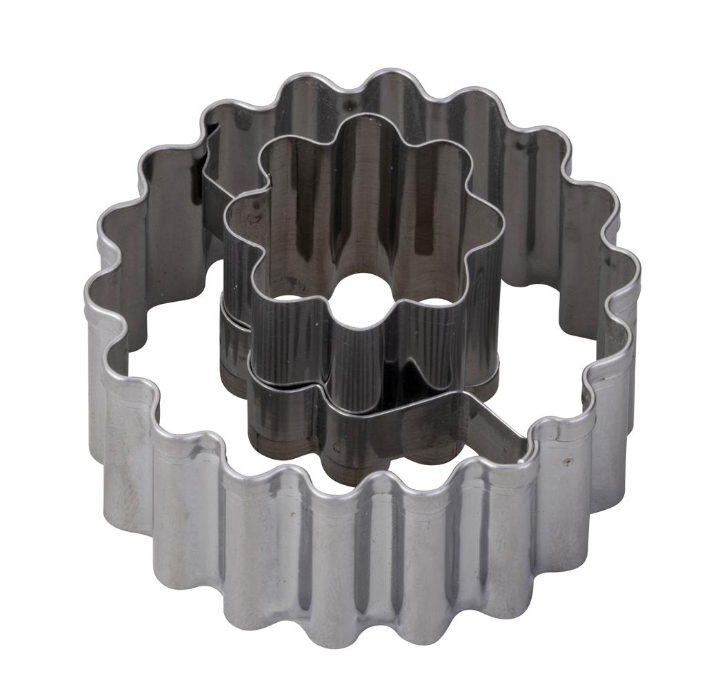 ZENKER Ausstecher Linzer Blume 5,4 x 3,6 cm silber