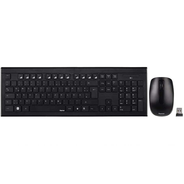 HAMA Tastatur & Maus Set - Cortino Wireless LIBRO schwarz