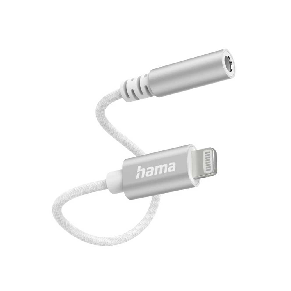 HAMA Aux-Adapter Lightning auf 3,5 mm-Klinke-Buchse weiß