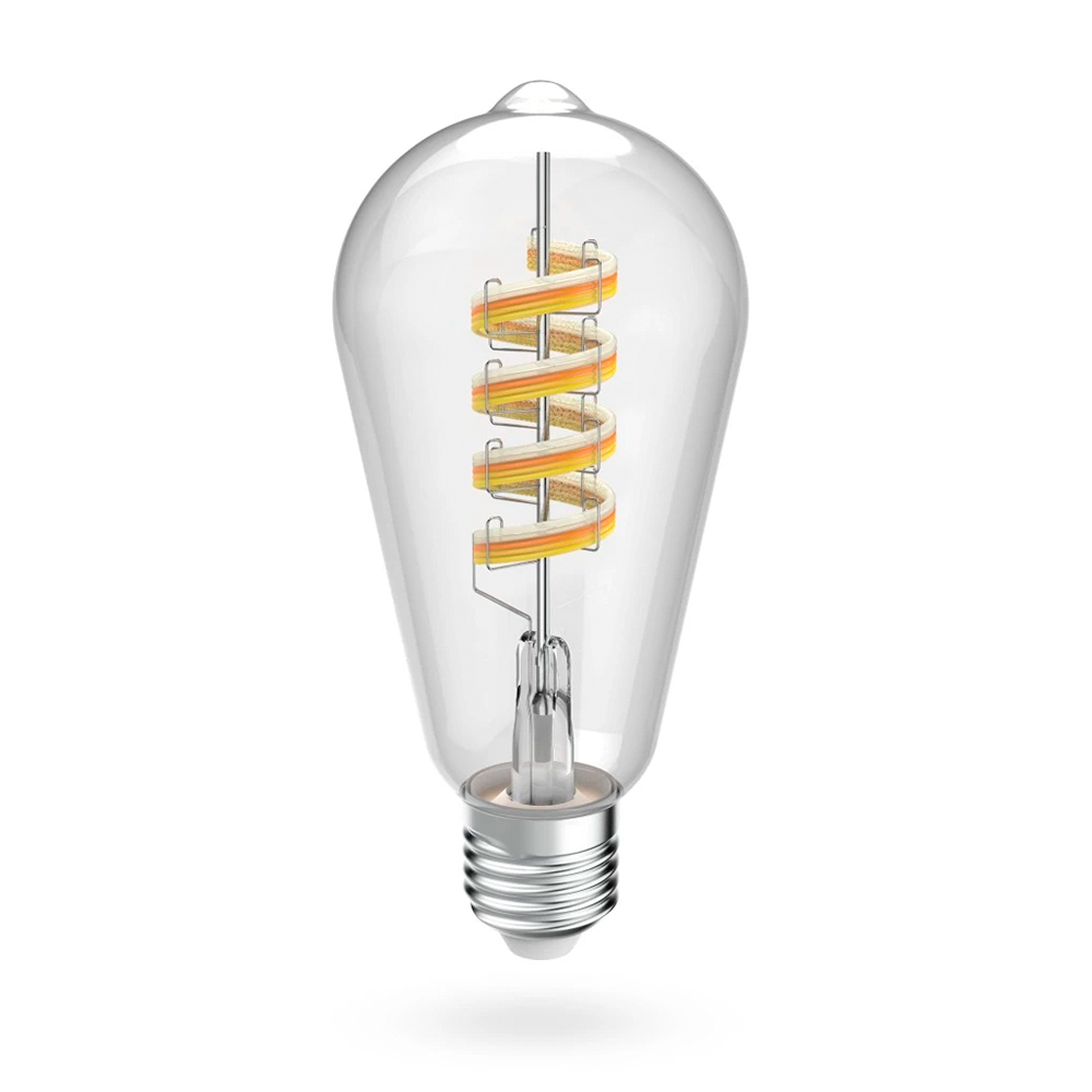 HAMA Smarte LED-Lampe E27 Matter Retro Filament ST64 RGBW dimmbar mit App