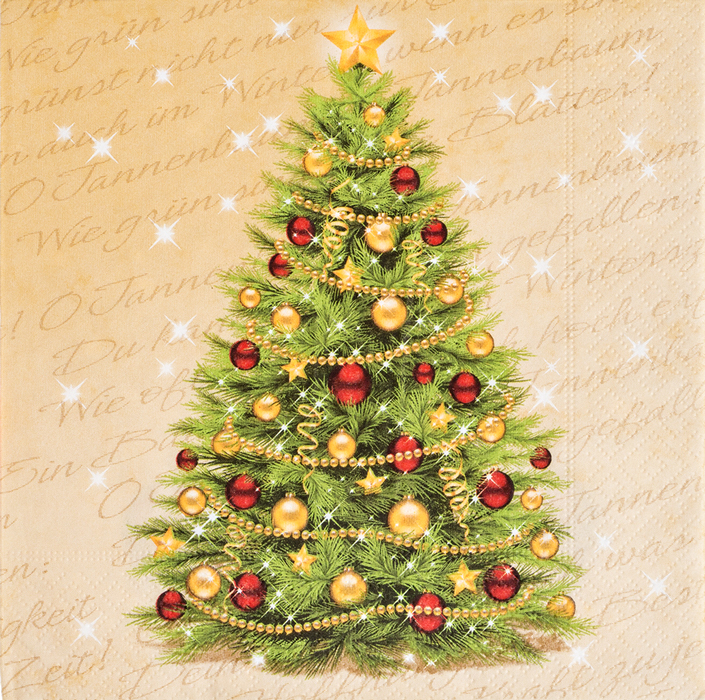 Servietten Christmas Tree 33 x 33 cm 20 Stück bunt